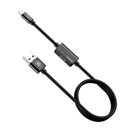 Дата-кабель Baseus Music Series Lightning+Lightning 1 м, чёрный - 1