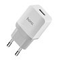 Сетевое зарядное устройство + кабель Micro Hoco C22A 12 Вт, белый - 1