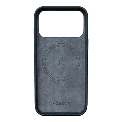 Клип-кейс (накладка) Magssory Eco Leather Case для Apple iPhone 17 Pro экокожа, микрофибра, чёрный