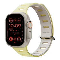Ремешок Native Union Active Band для Apple Watch 38 / 40 / 41 / 42mm силикон жёлтый, серый