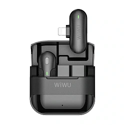 Микрофон петличный WIWU Microphone Wireless Mini (Lightning) чёрный