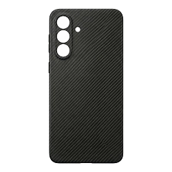 Клип-кейс (накладка) Borasco Art Case Magsafe для Samsung Galaxy S26 полиуретан, поликарбонат, "чёрный карбон"