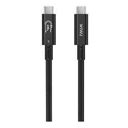 Дата-кабель WIWU Thunderbolt 5 240W Type-C to Type-C 1.8 м, чёрный
