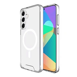 Клип-кейс (накладка) Space MagSafe для Samsung Galaxy A27 / A37 полиуретан, поликарбонат, прозрачный