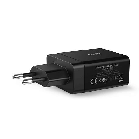 Сетевое зарядное устройство Anker PowerPort 2 24 Вт, чёрный - 3