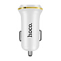 Автомобильное зарядное устройство + кабель Lightning Hoco Z1 10 Вт, белый
