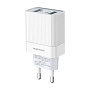 Сетевое зарядное устройство + кабель Micro Borofone BA39A 18 Вт, белый - 1