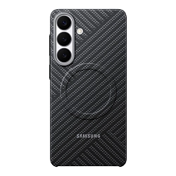 Клип-кейс (накладка) Samsung Carbon Magnet Case для Samsung Galaxy S26 Plus арамидное волкно, алюминий, поликарбонат, тёмно-серый