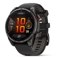 Умные часы Garmin Fenix 8 Pro Amoled 51mm титановый (чёрный ремешок)