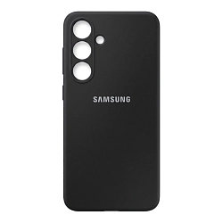 Клип-кейс (накладка) для Samsung Galaxy S24 / S25 силикон, чёрный