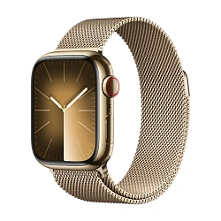 Умные часы Apple Watch Series 9 41mm GPS + Cellular Gold Stainless Steel Case Milanese Loop
