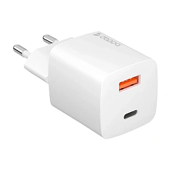 Сетевое зарядное устройство Deppa Wall Charger GaN 20 Вт белый