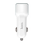 Автомобильное зарядное устройство + кабель Lightning Hoco Z23 12 Вт, белый