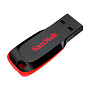 USB-флешка SanDisk Cruzer Blade 16 ГБ, чёрный с красным