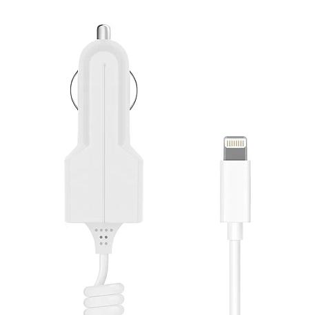 Автомобильное зарядное устройство + кабель Lightning Prime Line 2201 5 Вт, белый - 1