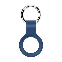 Чехол для AirTag искусственная кожа, тёмно-синий