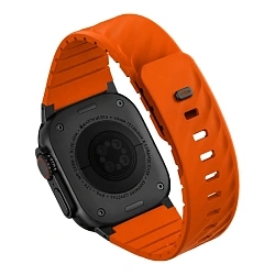 Спортивный ремешок UNIQ Fluo для Apple Watch 38 / 40 / 41 / 42 / 44 / 45 / 46 / 49mm каучук оранжевый