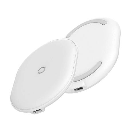 Беспроводное зарядное устройство Baseus Cobble Wireless Charger 15 Вт, белый - 3