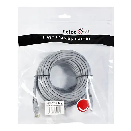 Патч-корд Telecom 5e RJ45 - RJ45 10 м, серый - 4