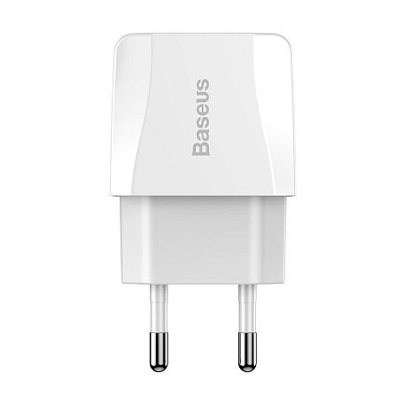Сетевое зарядное устройство Baseus Mini Dual-U 12 Вт, белый - 1