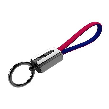 Дата-кабель Hoco U36 Micro 0.19 м, красный с синим - 2