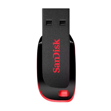 USB-флешка SanDisk Cruzer Blade 16 ГБ, чёрный с красным - 1