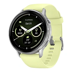 Умные часы Garmin Venu 4 45mm серебристый (лимонный ремешок)