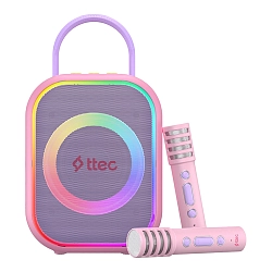 Детская беспроводная караоке-система TTEC VocalMate с двумя микрофонами розовый