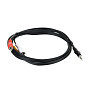 Аудиокабель Telecom 3RCA - 3.5 mm jack 1.5 м, чёрный