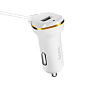 Автомобильное зарядное устройство + кабель Micro Hoco Z14 18 Вт, белый - 1