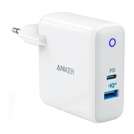 Сетевое зарядное устройство Anker PowerPort PD+ 2 33 Вт, белый - 1