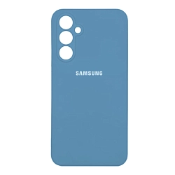Клип-кейс (накладка) Silicone cover закрытый для Samsung Galaxy S25 силикон, голубой