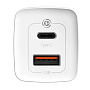 Сетевое зарядное устройство Baseus GaN Lite C+U  65 Вт