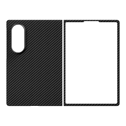 Клип-кейс (накладка) uBear Supreme Mag Case для Samsung Galaxy Z Fold8  кевлар (арамид), чёрно-серый (полоска)