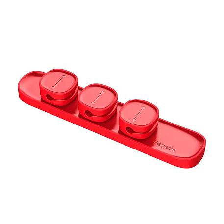 Держатель для кабеля Baseus Peas Cable Clip, красный - 2