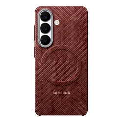 Клип-кейс (накладка) Samsung Carbon Magnet Case для Samsung Galaxy S26 арамидное волкно, алюминий, поликарбонат, красный