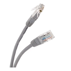 Патч-корд Telecom 5e RJ45 - RJ45 5 м, серый