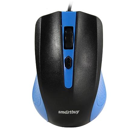 Мышь проводная SmartBuy SBM-352-BK, чёрный с синим - 1