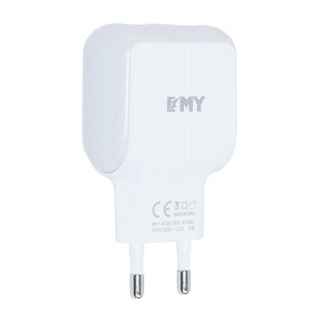 Сетевое зарядное устройство EMY My-220 12 Вт, белый - 1