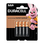 Батарейка Duracell Basic AAA LR03-4BL, 4шт 