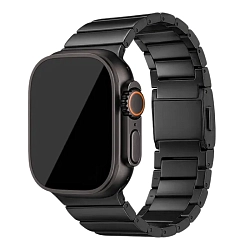 Блочный браслет uBear Grade для Apple Watch 46 / 49mm титан чёрный