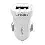 Автомобильное зарядное устройство + кабель Lightning Ldnio DL-C17 5 Вт, белый