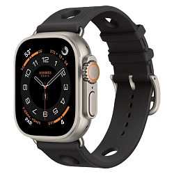Умные часы Apple Watch Hermes Ultra 3 49mm GPS + Cellular Silver Titanium Case Noir Single Tour Scub'H Diving Strap