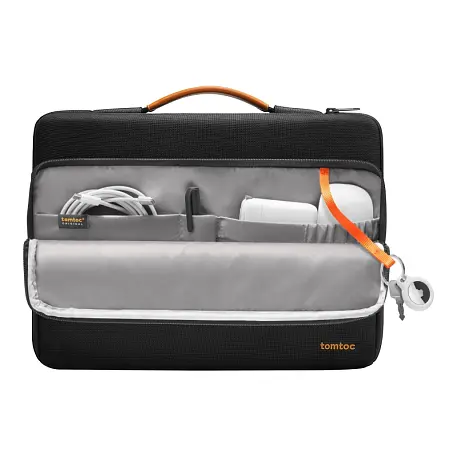 Сумка Tomtoc Defender-A14 Laptop Briefcase для Apple MacBook 16" ткань, чёрный - 2