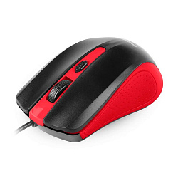Мышь проводная SmartBuy One SBM-352-RK, чёрный с красным
