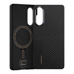 Клип-кейс (накладка) Benks ArmorAir Montage MagSafe для Samsung Galaxy S25 Edge кевлар (арамид), чёрный