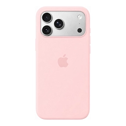 Клип-кейс (накладка) Silicone Case MagSafe для Apple iPhone 17 Pro Max силикон, розовый